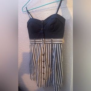 Selling a blue striped dress
